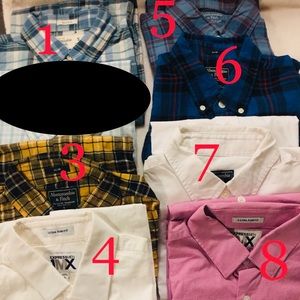 Men’s button down long sleeves Abercrombie/Express